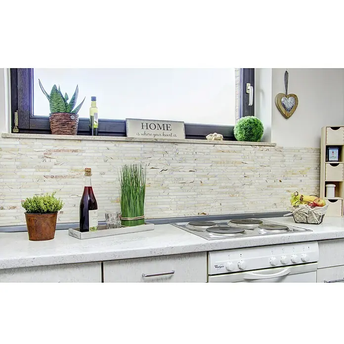 Mosaikfliese Golden Cream MOS BRICK 2807 - 30,5 x 32,2 cm, Cream, Matt - Anwendungsbeispiel