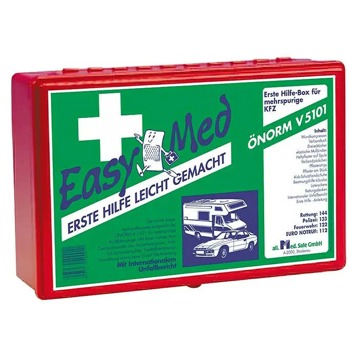 EasyMed Kfz-Verbandkasten - Geeignet für: Mehrspurige Kraftfahrzeuge, ÖNORM V5101
