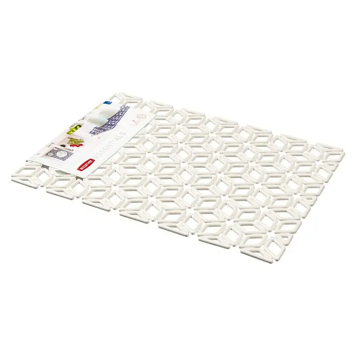 Curver Spülbeckenmatte Essentials - 33 x 25,2 x 0,5 cm, Weiß, Gummi