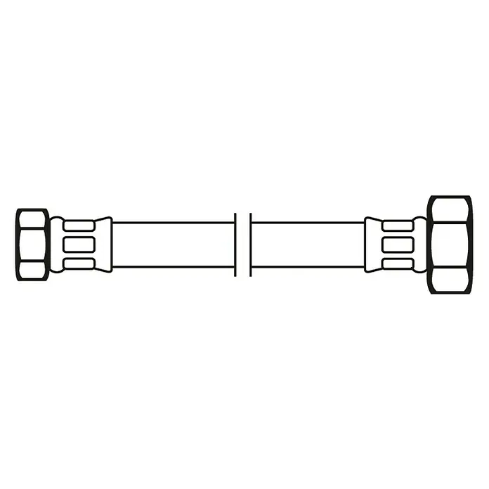 Flexo Anschlussschlauch - Anschlussart: Weiblich - Weiblich, Länge: 60 cm, ½″/⅜″