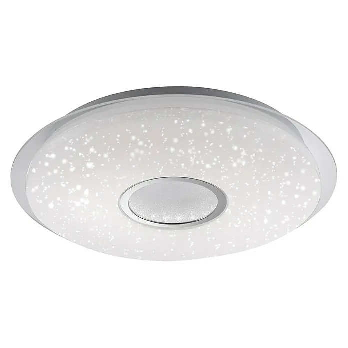 LeuchtenDirekt Plafón LED - 22 W, Ø x Al: 41,6 x 8 cm, Blanco, Blanco cálido