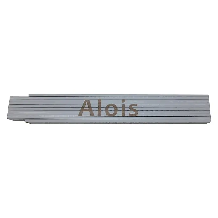 Heka Zollstock - Aufdruck: Alois, Länge: 2 m, Weiß