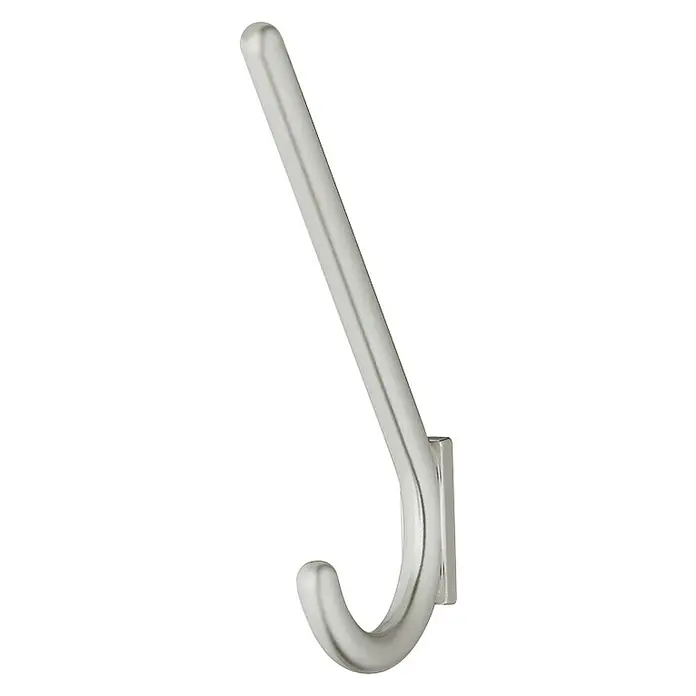Garderobna kuka - Oprema: 1 kuka, Razmak provrta: 32 mm, Mat poniklano, Okrugli oblik - Pogled sprijeda