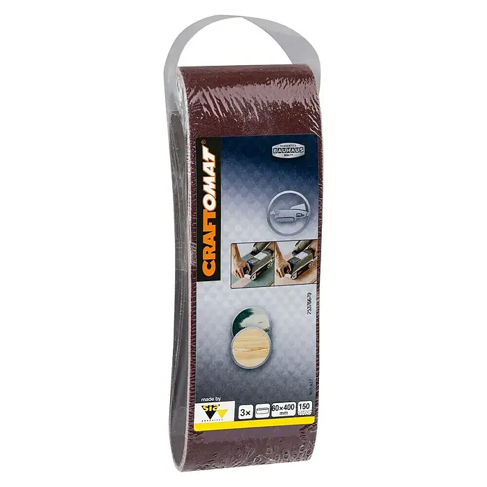 Craftomat Brusni remen BFWP - D x Š: 400 x 60 mm, Granulacija: 150, 3 Kom. - Pogled s desne strane