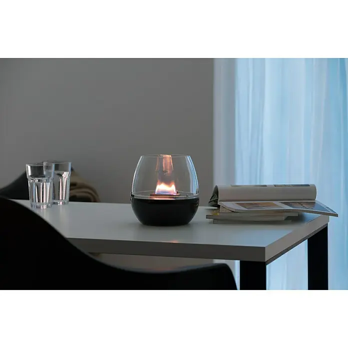 Tenderflame Tischfeuer Tulpe 18 - Ø x H: 180 x 180 mm, Füllmenge: 0,3 l, Schwarz