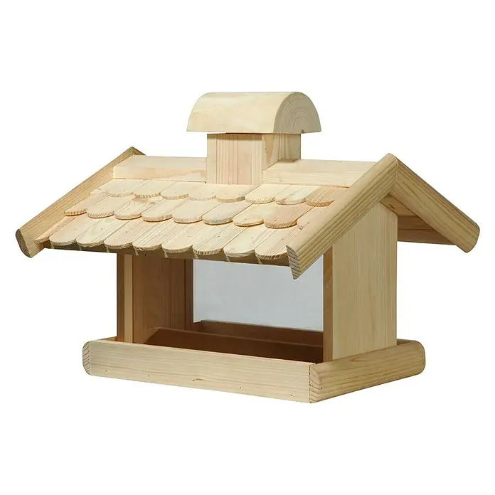 Dobar Vogelhaus - 38 x 38 x 30 cm, Ausstattung: Mit Silo - Rechte Seitenansicht