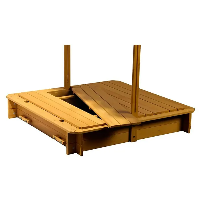 Dobar Sandkasten - 120 x 120 x 120 cm, Höhenverstellbares Dach - Detailaufnahme