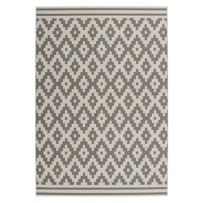 Kayoom Teppich Stella - Taupe, L x B: 290 x 200 cm, 100 % Polypropylen - Vorderansicht