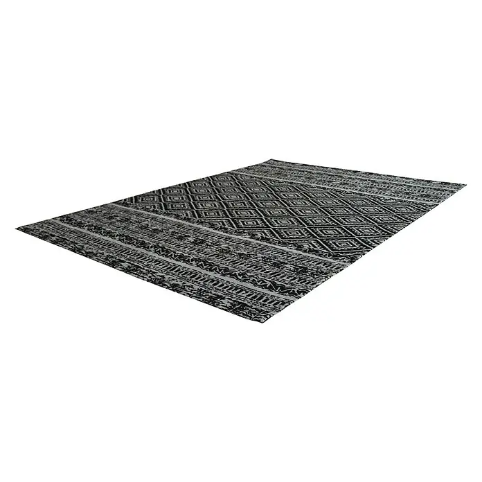Kayoom Teppich Sunny 100 - Schwarz, L x B: 230 x 160 cm, 100% Polyester - Ansicht von oben
