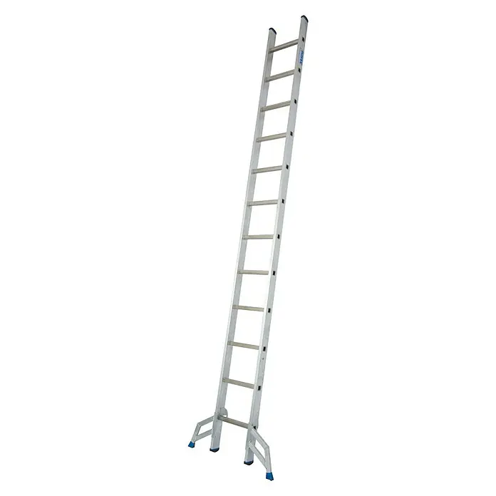Krause Stabilo Sprossen-Schiebeleiter - Arbeitshöhe: 6,85 m, 2 x 12 Sprossen, Aluminium - Linke Seitenansicht