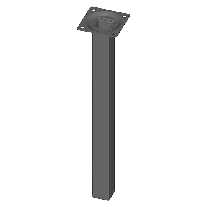 Element System Pata de tubo de acero cuadrangular - L x An x Al: 25 x 25 x 300 mm, Negro