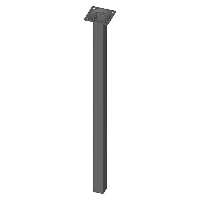Element System Pata de tubo de acero cuadrangular - L x An x Al: 25 x 25 x 500 mm, Negro