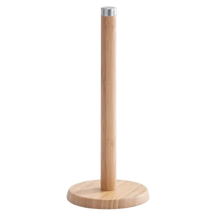 Zeller Present Portarrollo de papel de cocina Bambú - Altura: 32 cm, Bambú