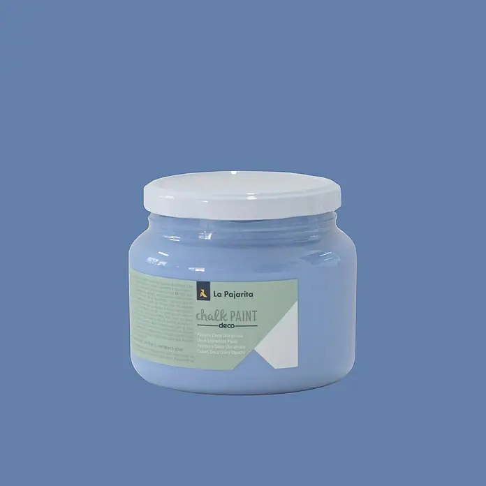La Pajarita Pintura de tiza Chalk Paint - Azul horizonte, 500 ml, Mate