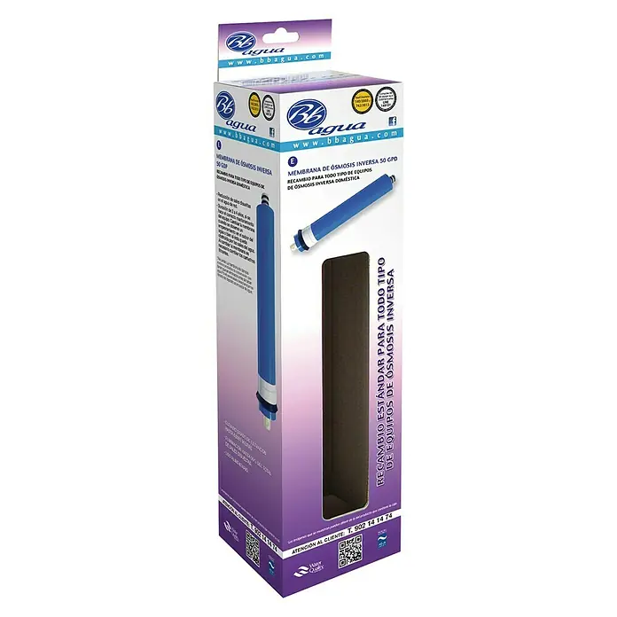 Bb agua Membrana de ósmosis 50 GDP - 1 ud., Apto para: Equipos de ósmosis