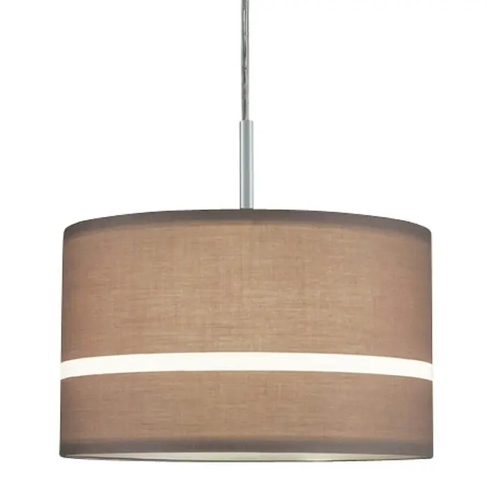 Paulmann DecoSystems Lampenschirm Tessa - Durchmesser: 25 cm, Braun, Textil, Form: Rund - Vorderansicht