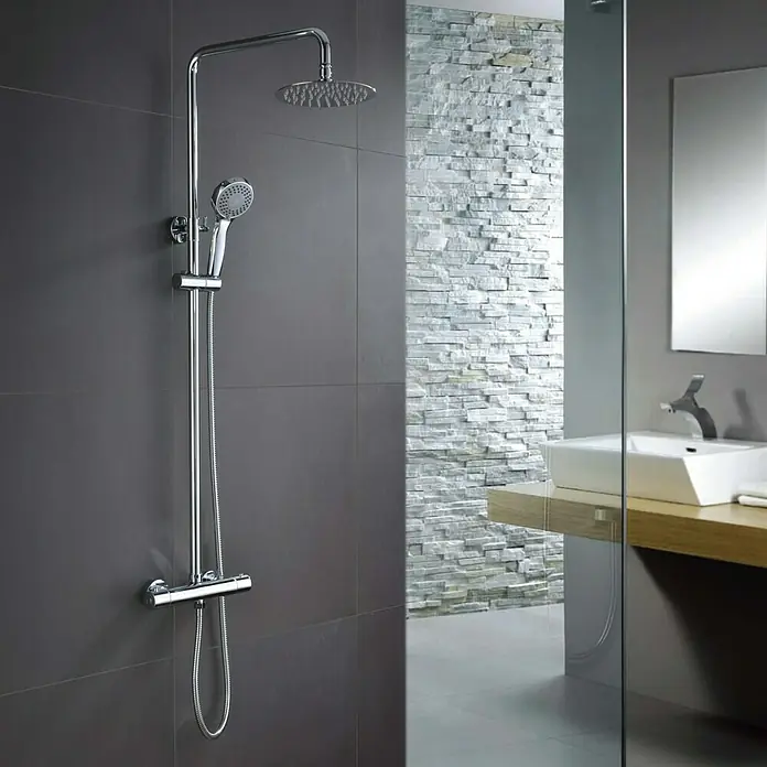 Imex Sistema de ducha Londres - Con grifo termostático, Número de tipos de chorro: 3 ud., Cromo