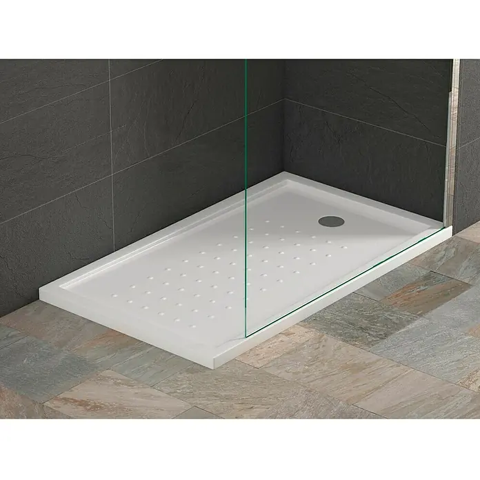 Plato de ducha acrílico Slim - L x An: 70 x 120 cm, Blanco