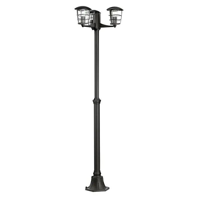 Eglo Aloria Farola - 3 × 60 W, Altura: 180 cm, Negro