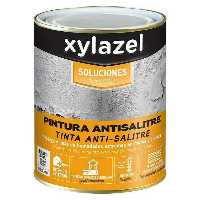 Xylazel Pintura Antisalitre - Blanco, 750 ml