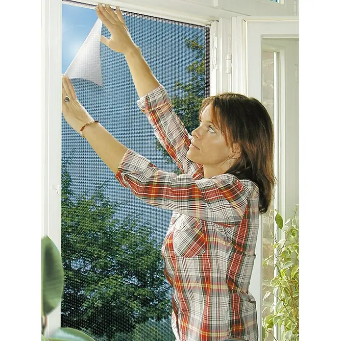 Schellenberg Insect Stop Mosquitera Reflection - An x Al: 150 x 130 cm, Color tejido: Antracita, Fijación con abrazadera, Ventana