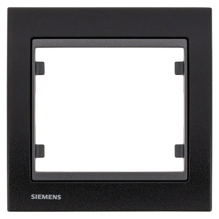 Siemens Delta Iris Marco - Negro, x 1, Aluminio, Montaje en la pared