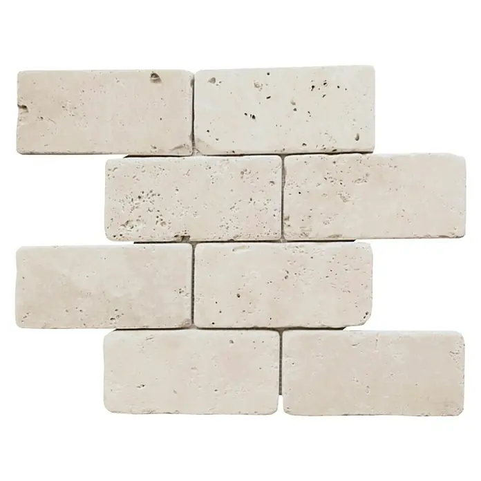 Baldosa de mosaico Capri - 30 x 30 cm, Piedra natural, Crema