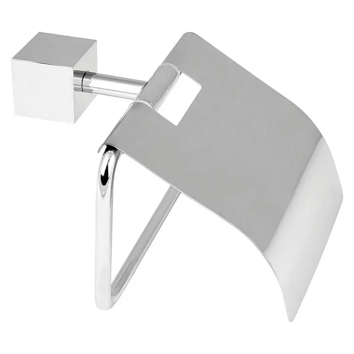 Bath Stage B-Curve Portarrollos papel higiénico - Con tapa, Cromo, Acero inoxidable