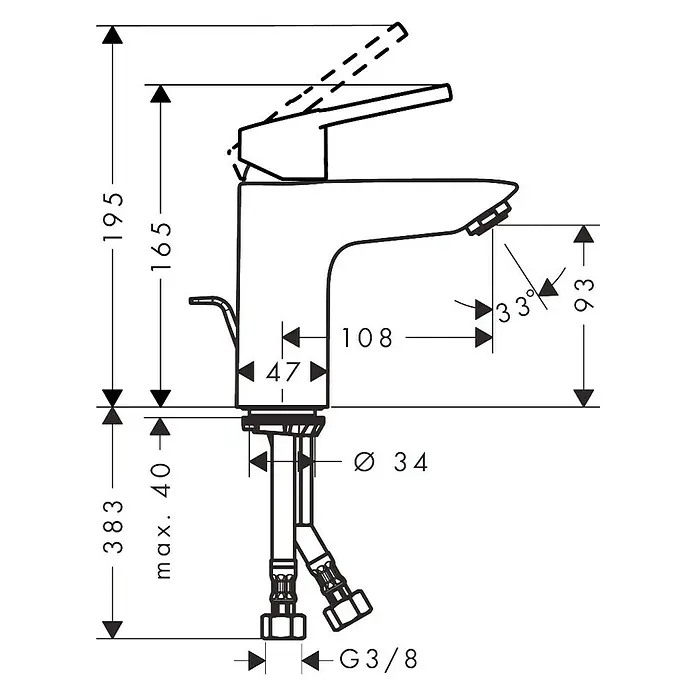 Hansgrohe Logis Loop Grifo de lavabo 100 - Cromo