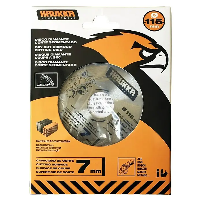 Disco de corte de diamante Segmentado - 115 mm, Apto para: Materiales de obra