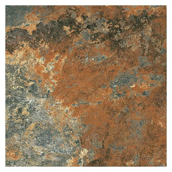 Pavimento porcelánico Angola Magma - 33,3 x 33,3 cm, Oxidado, Piedra