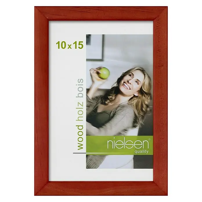 Nielsen Holzwechselrahmen Zoom - Rot, 10 x 15 cm, Holz - Vorderansicht