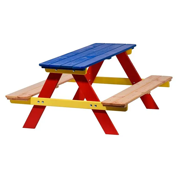 Dobar Kinder-Picknicktisch - 90 x 85 x 45 cm, Geeignet für: Bis zu 4 Kinder - Vorderansicht