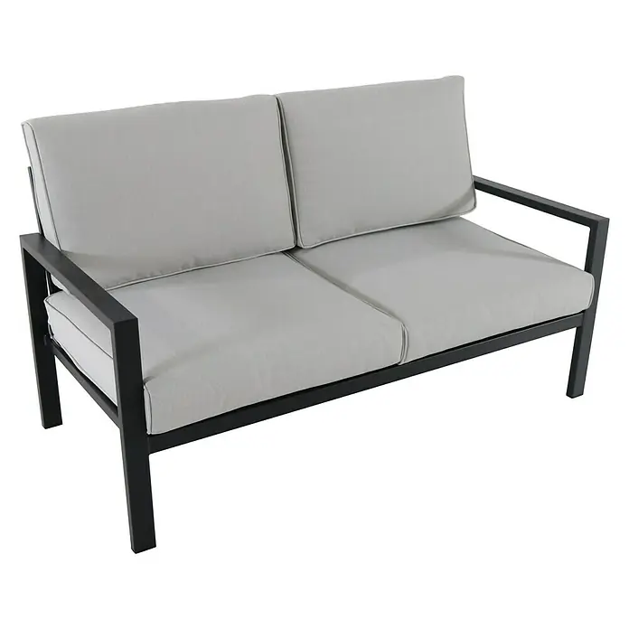 Sunfun Set lounge namještaja Judith - 4-dij., Metal, Antracit, Svijetlosive boje