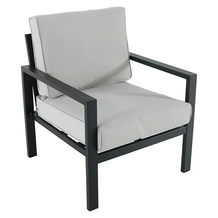 Sunfun Set lounge namještaja Judith - 4-dij., Metal, Antracit, Svijetlosive boje