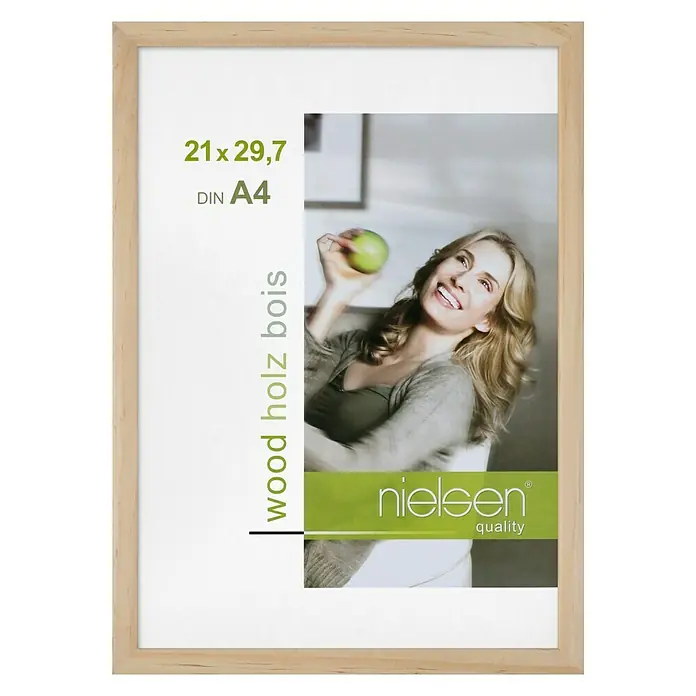 Nielsen Holzwechselrahmen Zoom - Natur, 21 x 29,7 cm / DIN A4, Holz - Vorderansicht