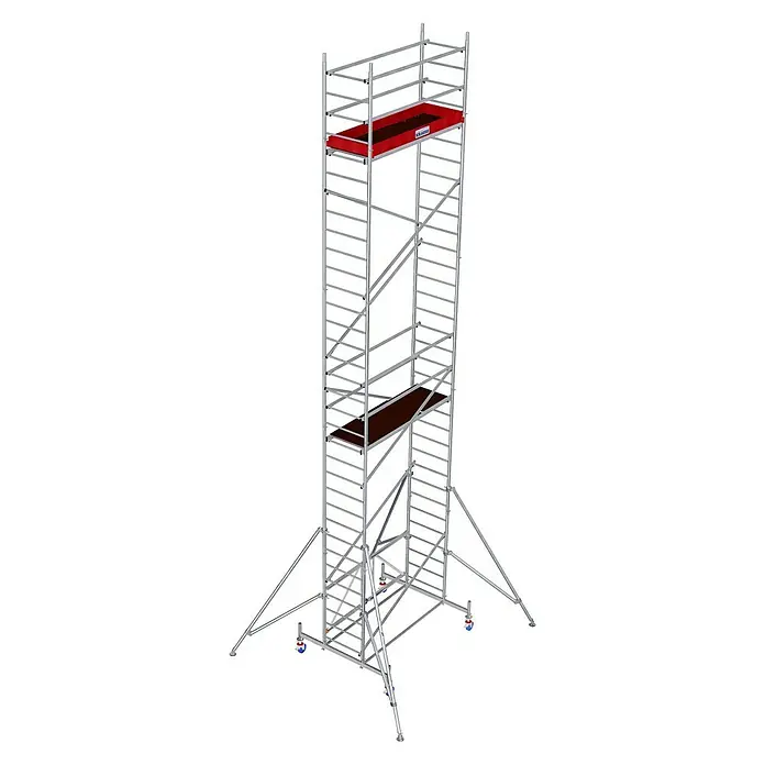 Krause ProTec XS Klappgerüst - Arbeitshöhe: 9,8 m, Bühnengröße: 1,2 m², Belastbarkeit Bühne: 240 kg - Linke Seitenansicht