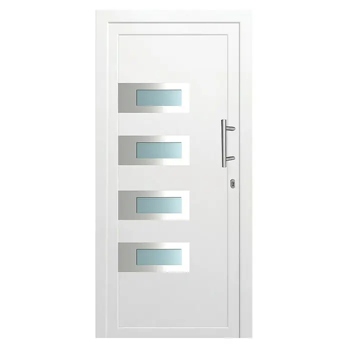 Solid Elements Kunststoffhaustür KF-303 - 110 x 210 cm, DIN Anschlag: Rechts, Weiß