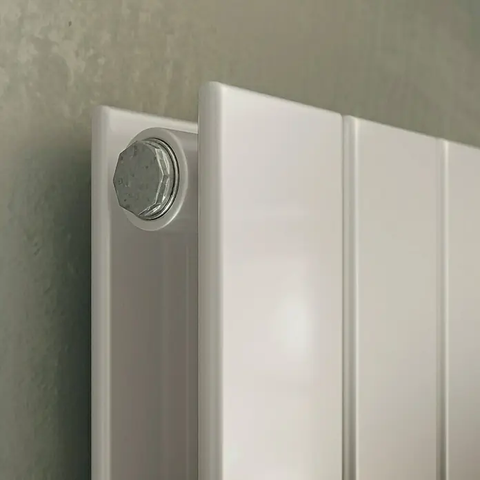 Ximax Raumheizkörper P1 Duplex - 44,5 x 180 cm, Anschlüsse: Unten mittig, 1.182 W, Weiß - Detailaufnahme