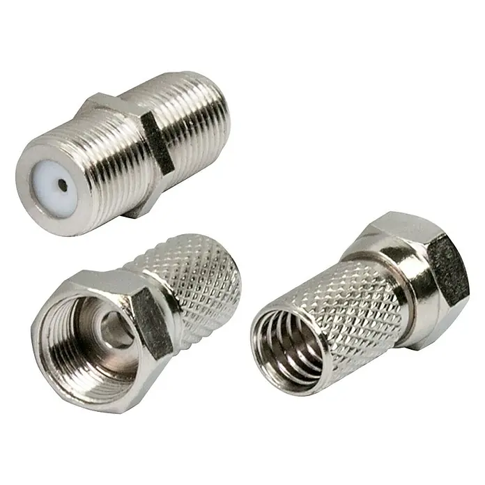 Schwaiger F-Stecker-Set - Geeignet für: Kabel mit Ø  6,8 - 7 mm - Vorderansicht