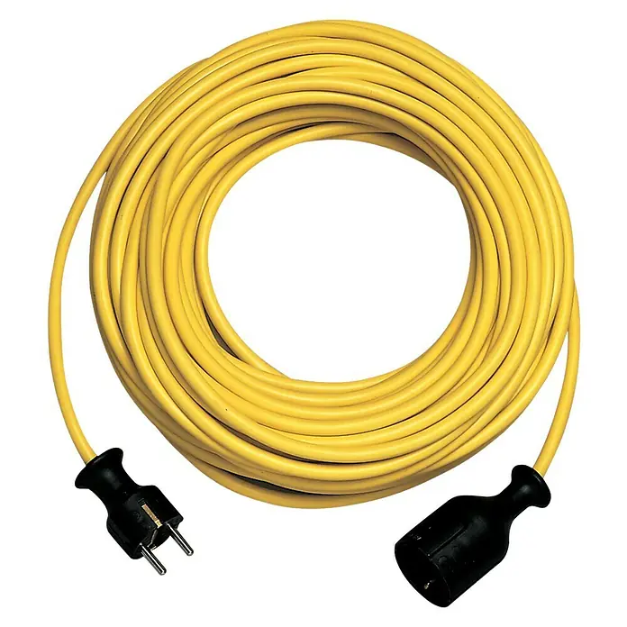 REV Produžni kabel - Žute boje, 10 m, H05VV-F3G1,5, U zatvorenom - Pogled odozgo