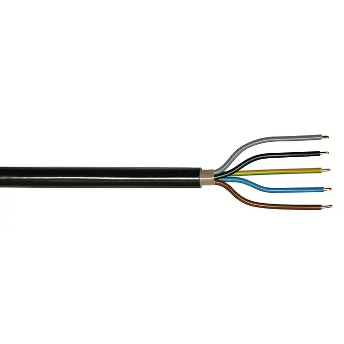 Podzemni kabel po dužnom metru - NYY-J5x4, Crne boje - Pogled sprijeda