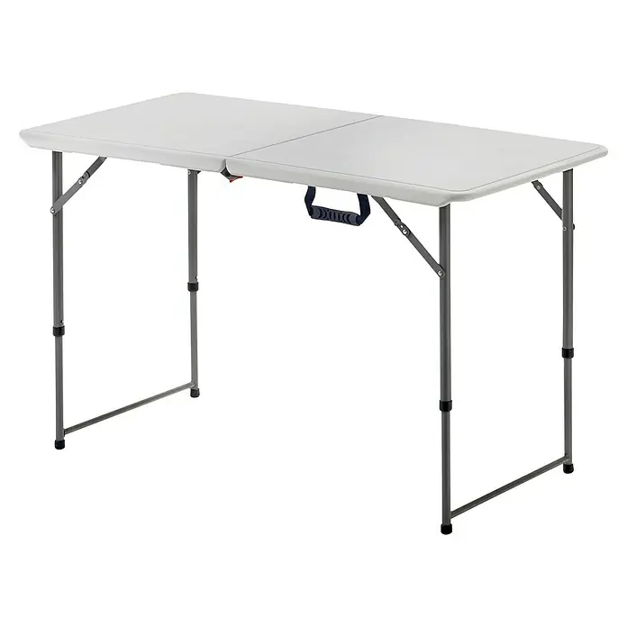 Mesa plegable Alan - L x An: 120 x 60 cm, Blanco roto - Vista angular