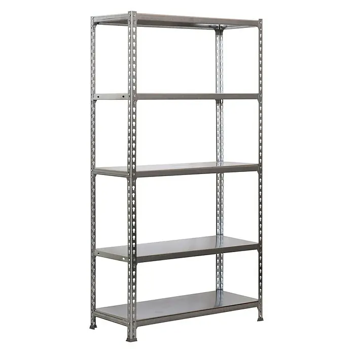 Simonrack Simonclick Estantería metálica Mini - L x An x Al: 30 x 80 x 180 cm, Capacidad de carga: 180 kg/balda, Número de baldas: 5 ud., Inserción, Galvanizado - Vista angular