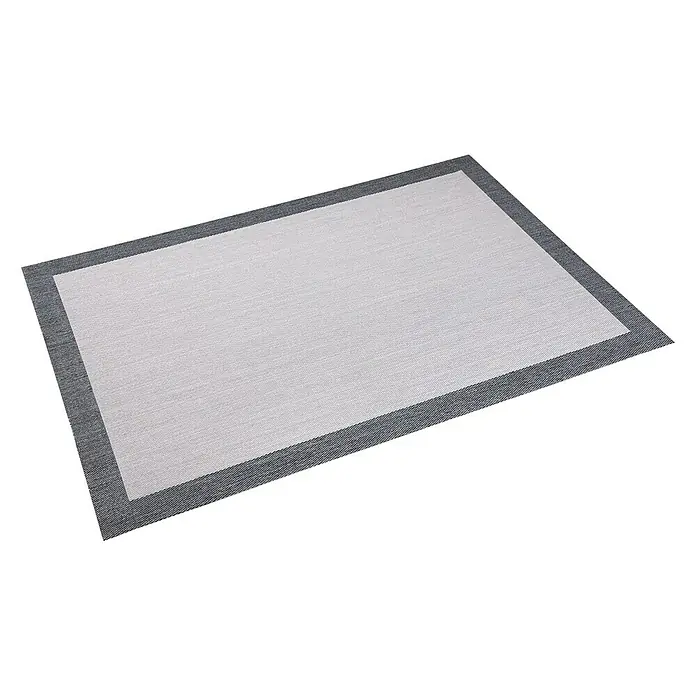 Alfombra de vinilo tipo Teplon - Gris/Negro, 150 x 80 cm - Vista angular