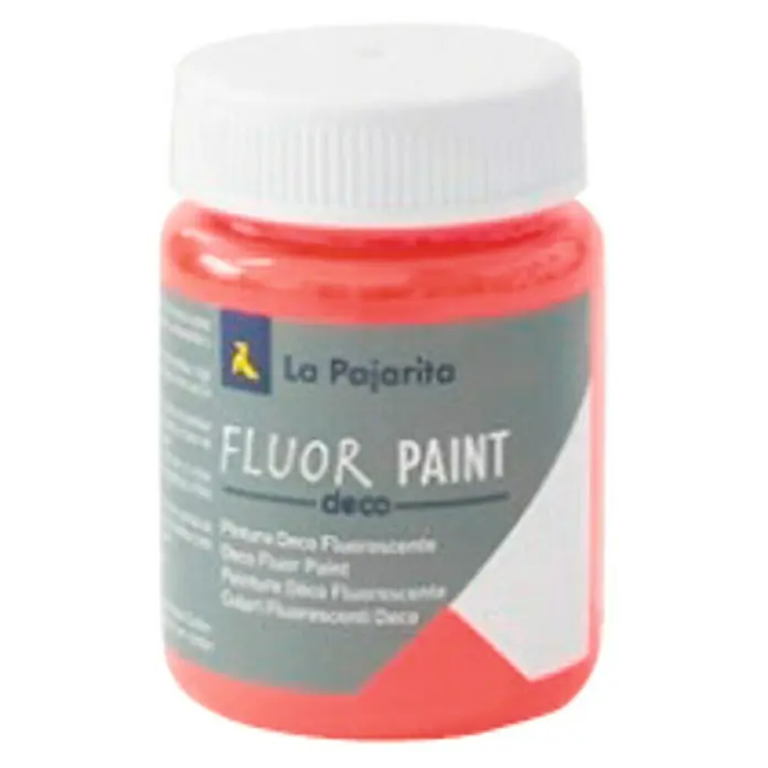 La Pajarita Pintura Fluor Paint - Red, 75 ml - Vista frontal