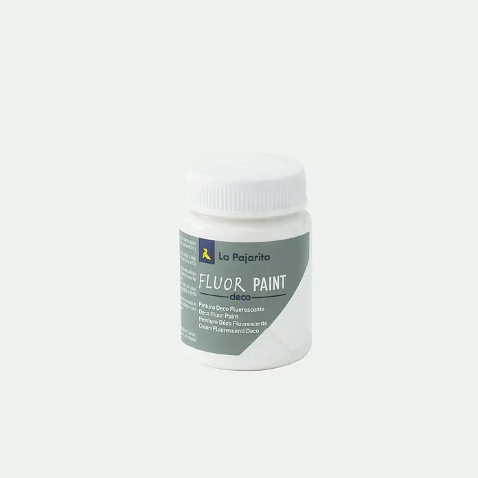 La Pajarita Pintura Fluor Paint - White, 75 ml - Vista frontal