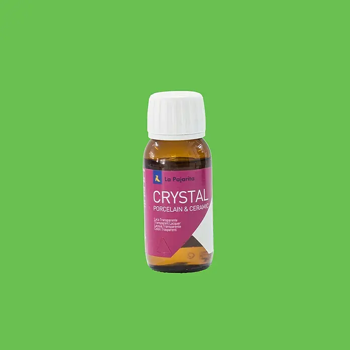 La Pajarita Laca para efectos decorativos Crystal - Verde esmeralda, 50 ml, Brillante - Vista frontal