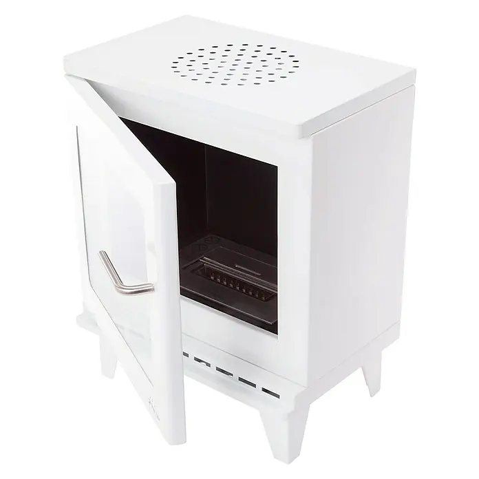 Purline Chimenea de bioetanol Thesis - 400 x 270 x 500 mm, Blanco - Vista angular