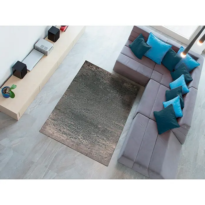 Alfombra de pelo corto Varese - Azul, 230 x 160 cm, Polipropileno - Foto ambiente